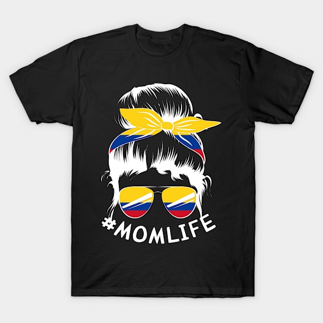 COLOMBIA Flag Mom Life Bandana Mothers Day T-Shirt by magazin